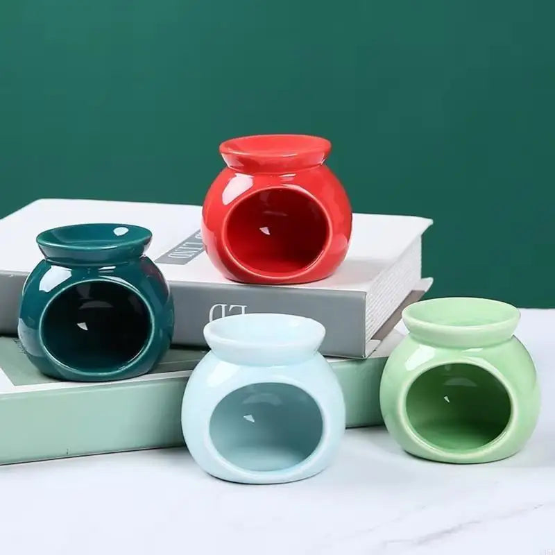 diffuseur parfum bougie chauffe parfum moderne minimaliste bleu clair rose jaune vert blanc rouge