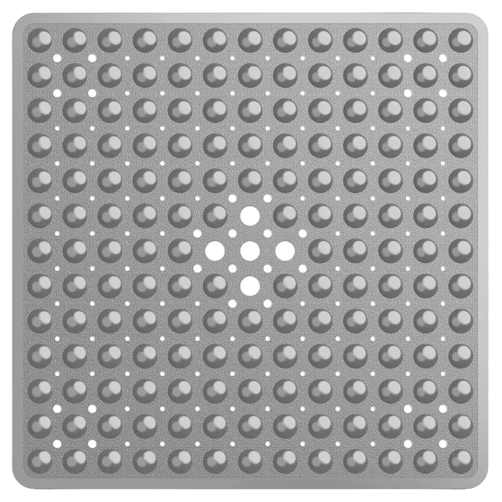 tapis bain moderne bleu clair perforé 53x53cm respectueux environnement salle bain