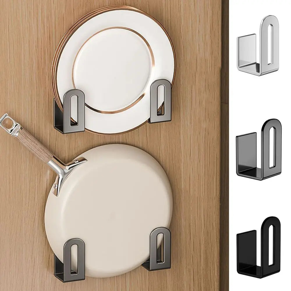 supports muraux cuisine rangement assiettes couvercles planches découpe argenté noir gris moderne minimaliste fixations