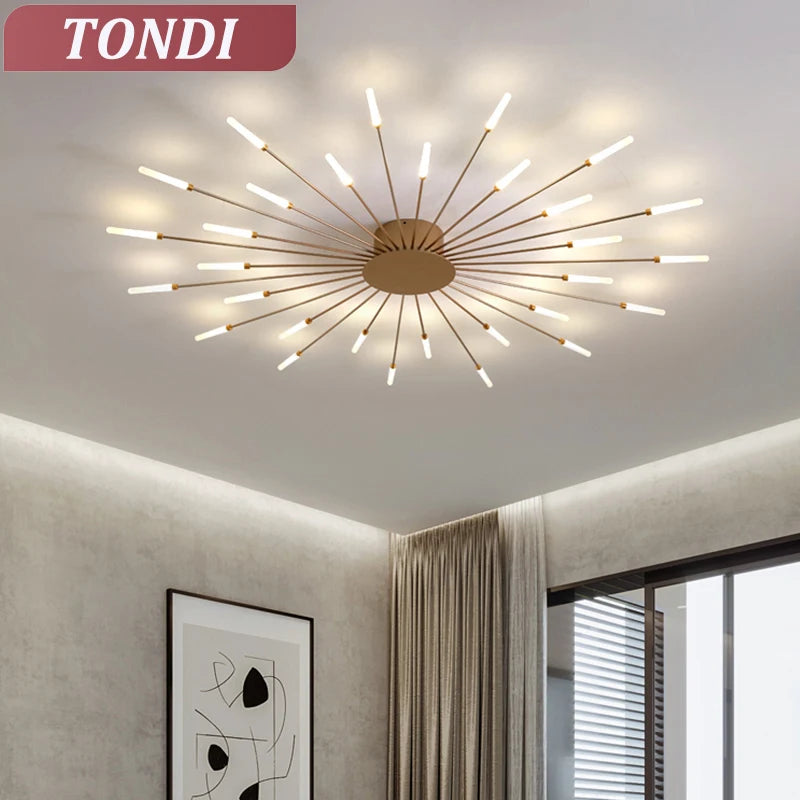 plafonnier moderne led or noir lumineux éclairage intérieur chambre salon enfants