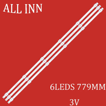 barrette led rétroéclairage tv blanc argenté rouge leds 779mm 3v technique