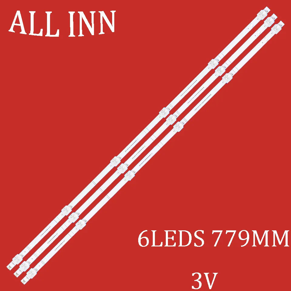 barrette led rétroéclairage tv blanc argenté rouge leds 779mm 3v technique