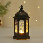 décorations ramadan lanternes or rouge noir blanches arabesques traditionnelles led vacances İslamiques
