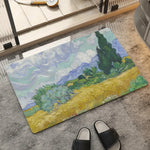 tapis van gogh impressionniste anti dérapant polyester résistant extérieur multicolore moderne