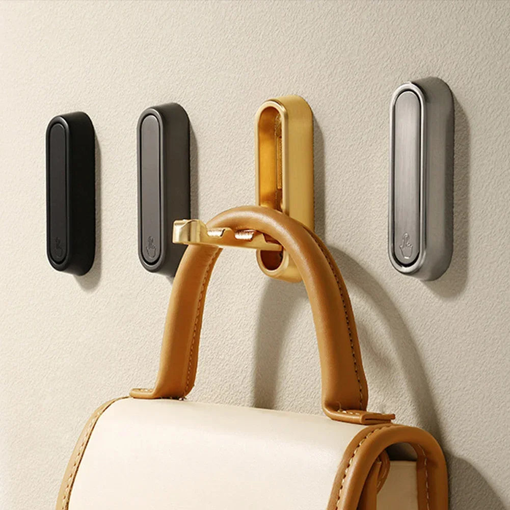 porte sacs moderne adhésif noir gris doré matériau alliage aluminium contemporain sacs
