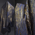 tissu jacquard satin doré 3d vert élégant brillant polyester coudre robe occasion festive respectueux