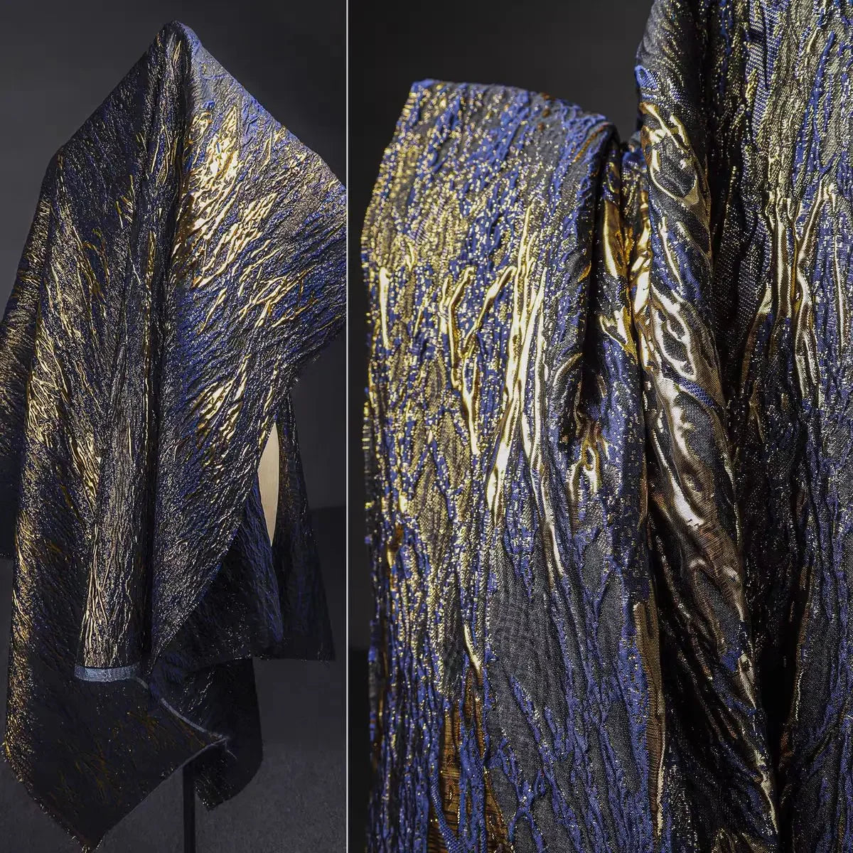 tissu jacquard satin doré 3d vert élégant brillant polyester coudre robe occasion festive respectueux
