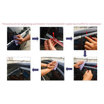accessoires voiture mini cooper noir moulures decoratives adhésives avant fenetres sportives