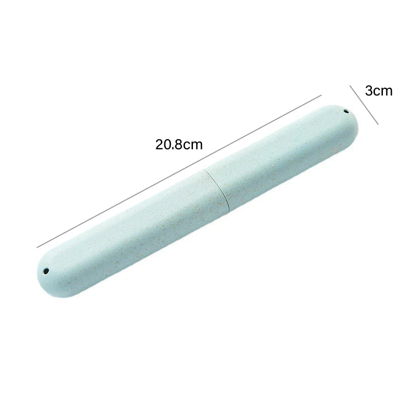 boîte rangement réutilisable moderne brosse dents rose bleu vert beige