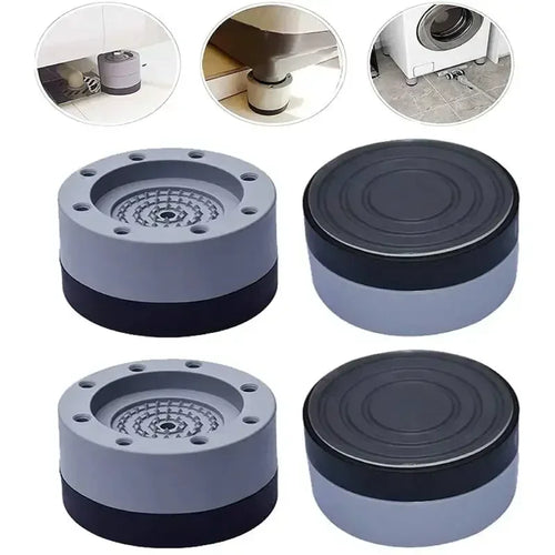 supports pieds anti vibration machine laver amortisseur antidrapant réfrigérateur tapis caoutchouc texturé gris noir