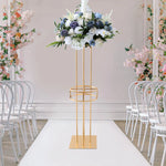 support floral transparent moderne or argent bouquet inclusion centro mesa