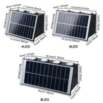 applique murale solaire extérieure intérieure led moderne panneau solaire noir lignes blanches