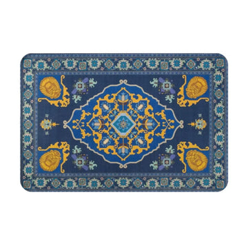 tapis porte intérieur décoratif motif floral moderne antidérapant lavable polyester rouge violet beige