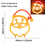 décoration fête neon sign bitcoin santa claus phare led filament orange clips art neon