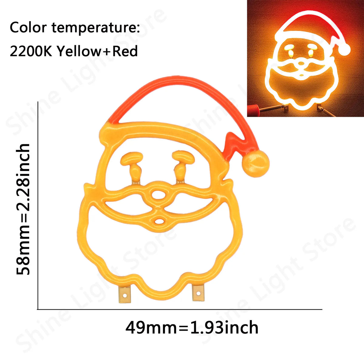 décoration fête neon sign bitcoin santa claus phare led filament orange clips art neon