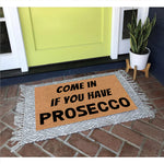 tapis bienvenue antidérapant marron noir prosecco extérieur couloir humoristique accueillant