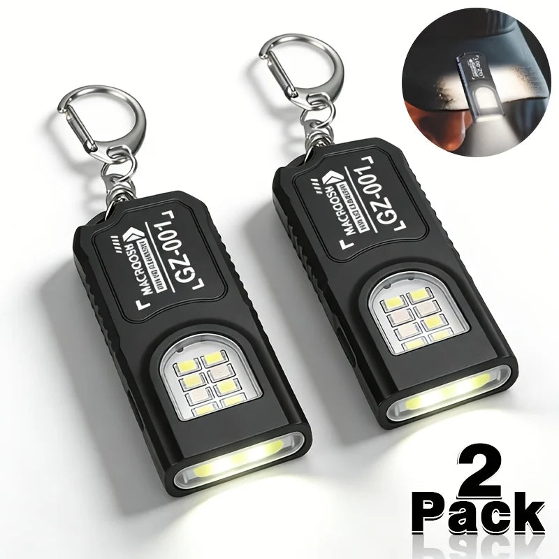 lampe torche led rechargeable porte cle compact 10w 550lm noir abs urgence