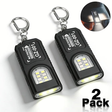 lampe torche led rechargeable porte cle compact 10w 550lm noir abs urgence