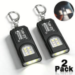 lampe torche led rechargeable porte cle compact 10w 550lm noir abs urgence