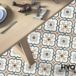 autocollants carrelage geometrique floral classique vintage blanc gris marron noir 20x20cm 9pièces