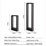 lampe extérieure led moderne imperméable aluminium noir gris 60cm ip65 2000lm