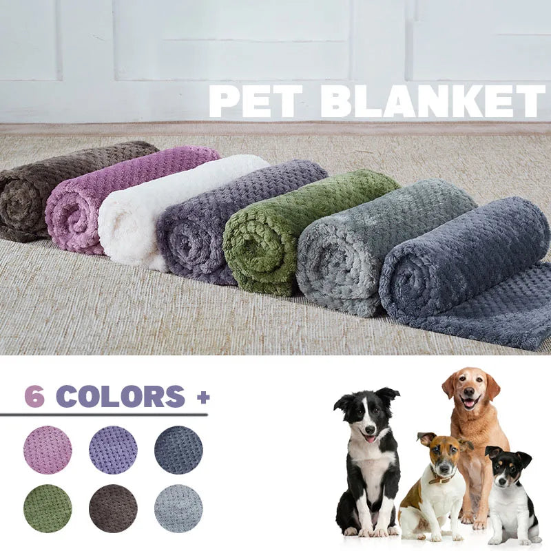 couverture peluche douce chien chat tapis maison confortable chaud texture points