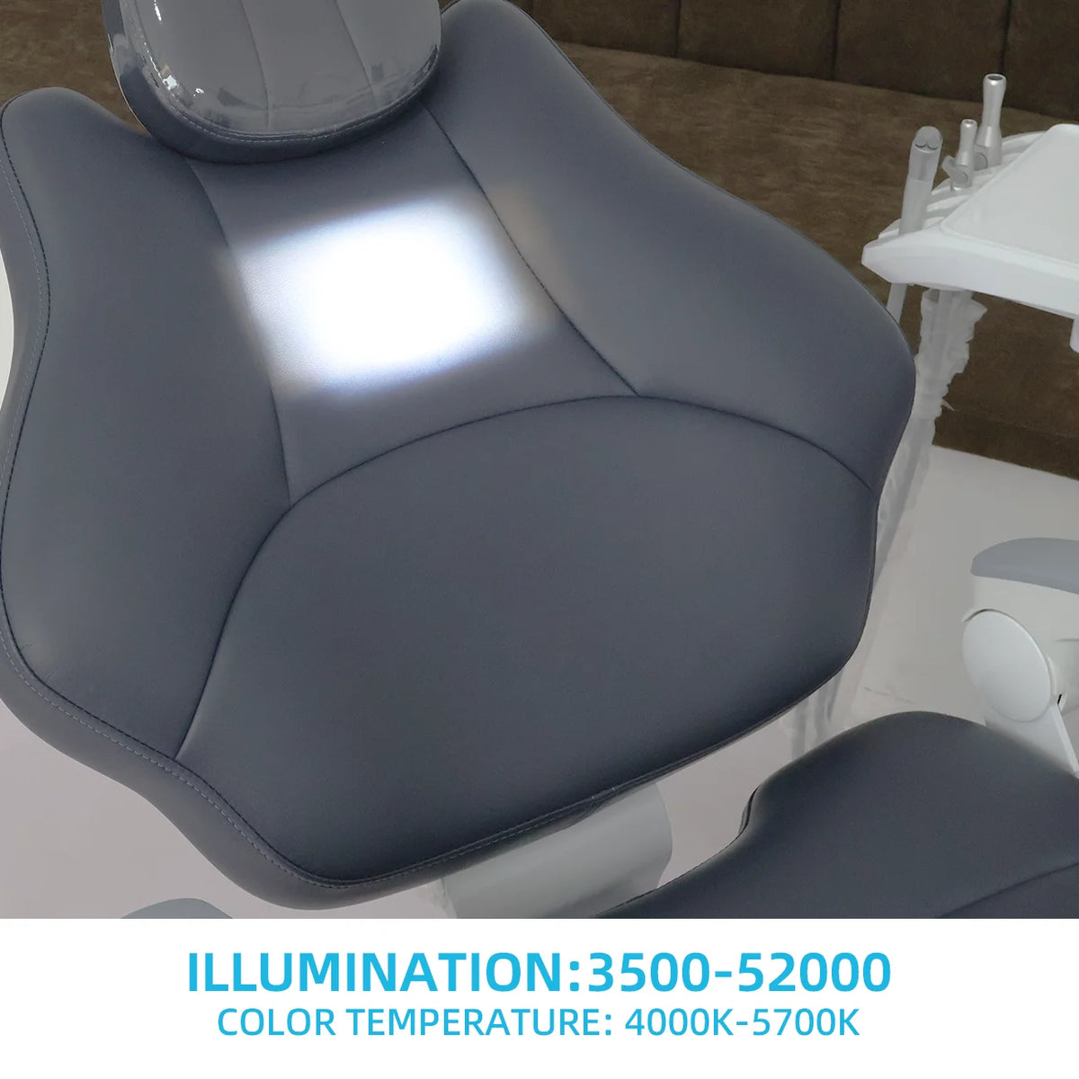 lampe dentaire led diodes blanc moderne fixation succion soins bucco dentaires