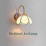 Lampe murale art nouveau or blanc bleu clair motif floral translucide chambre salon cuisine