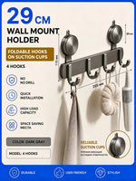 porte sacs mural blanc lait crochets pliables ventouse moderne minimaliste salle bain cuisine