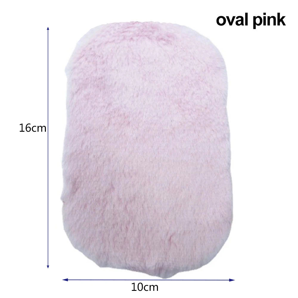 tapis miniature peluche rose blanc nordique doux poupées 14cm 18cm rond rectangle