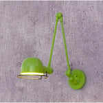 lampe murale articulée industrielle moderne vert gris blanc rouge noir opacité LED Edison