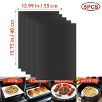 tapis cuisson antiadhésif réutilisable résistant chaleur fond four noir moderne silicone