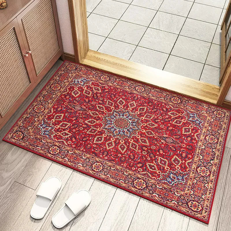 tapis bienvenue intérieur classique motif traditionnel velours épais antidérapant salon entrée maison