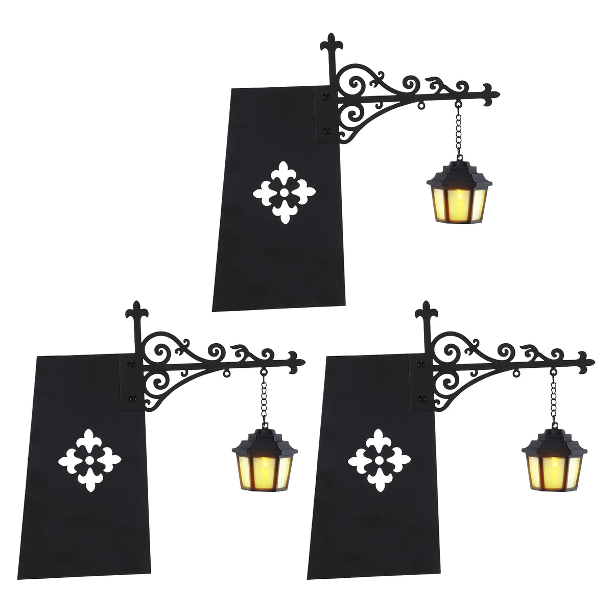 lampe lecture suspendue vintage noir doré motif géométrique led métallique romantique chambre