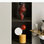 sculpture abstraite moderne rouge noir minimaliste décoration intérieure artistique contemporaine