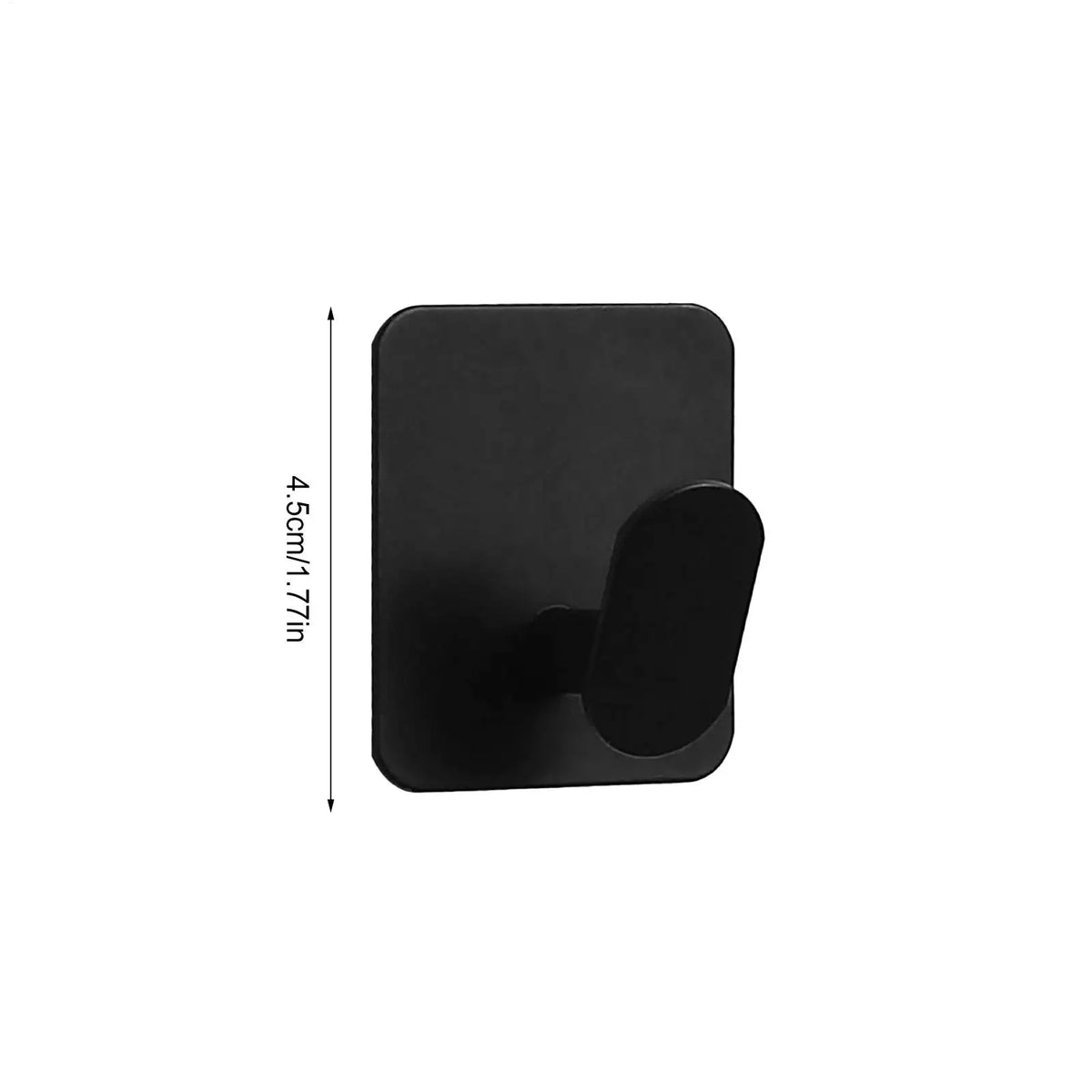 crochet adhésif acier inoxydable noir argenté moderne minimaliste salle bain