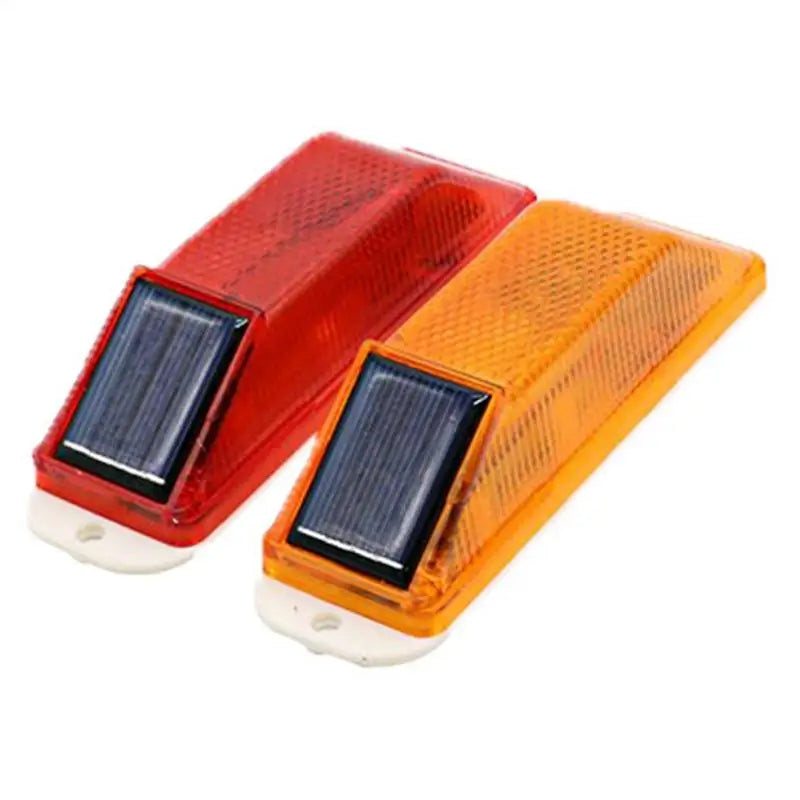 lampe signalisation solaire rouge orange moderne panneau solaire intégré strobe