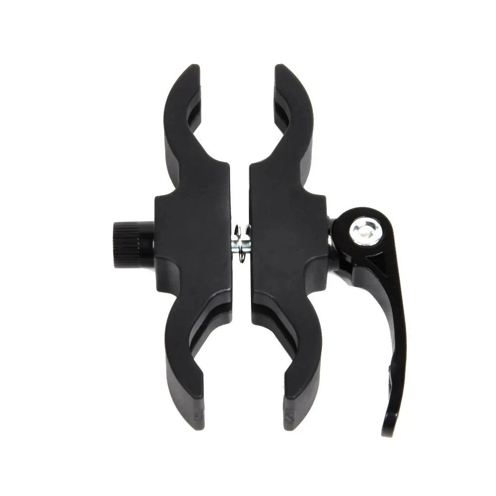 support pince double anneau noir serrage vis industriel utilitaire montée lampe poche fixe robuste