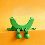 porte savon souriant clips couleur bleue jaune orange vert rose rangement évier créatif animé