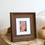 cadre photo carré résine hêtre moderne décoration maison blanc bois naturel élégant classique mur