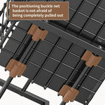 panier rangement acier inoxydable noir multiple niveaux évier placard poignées pieds ajustables grille mailles