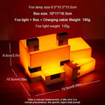 lampe table moderne orange pixel art veilleuse atmosphérique enfant chambre salon 12v
