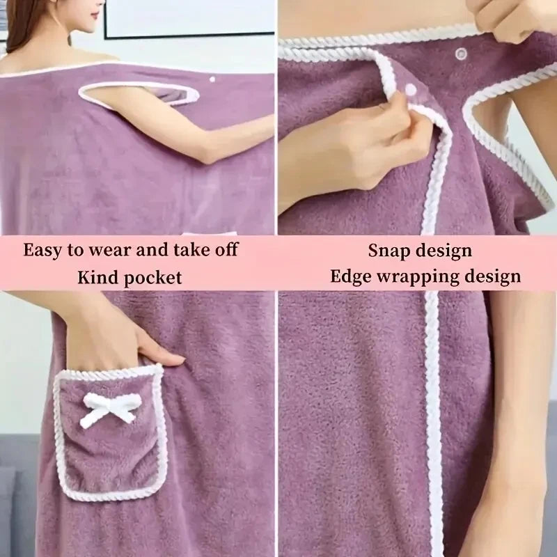robe bain violet rose bleu clair doublée bordure blanche rapide compressée machine washable