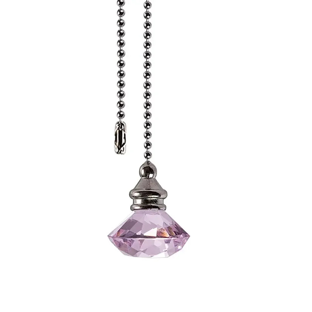 suspension transparentes motifs internes modernes ventilateur lustre cristal chaînes élégantes intérieurs colorés bleu rouge