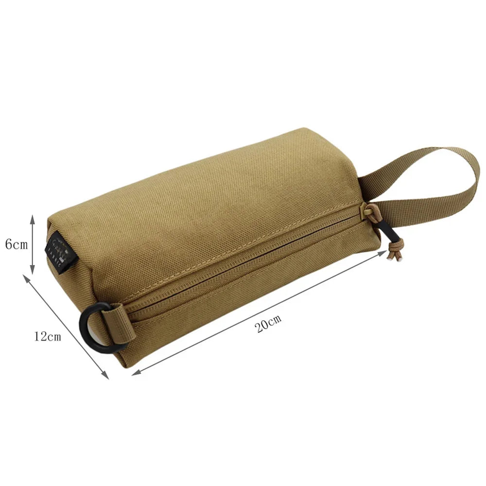 sac toile epaisse marron vert noir pratique utilitaire brosse dents coton tige peigne olives