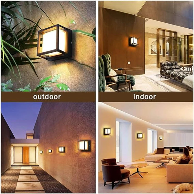 lampe murale led ip65 changement couleur rgbcct étanche contemporaine fixée