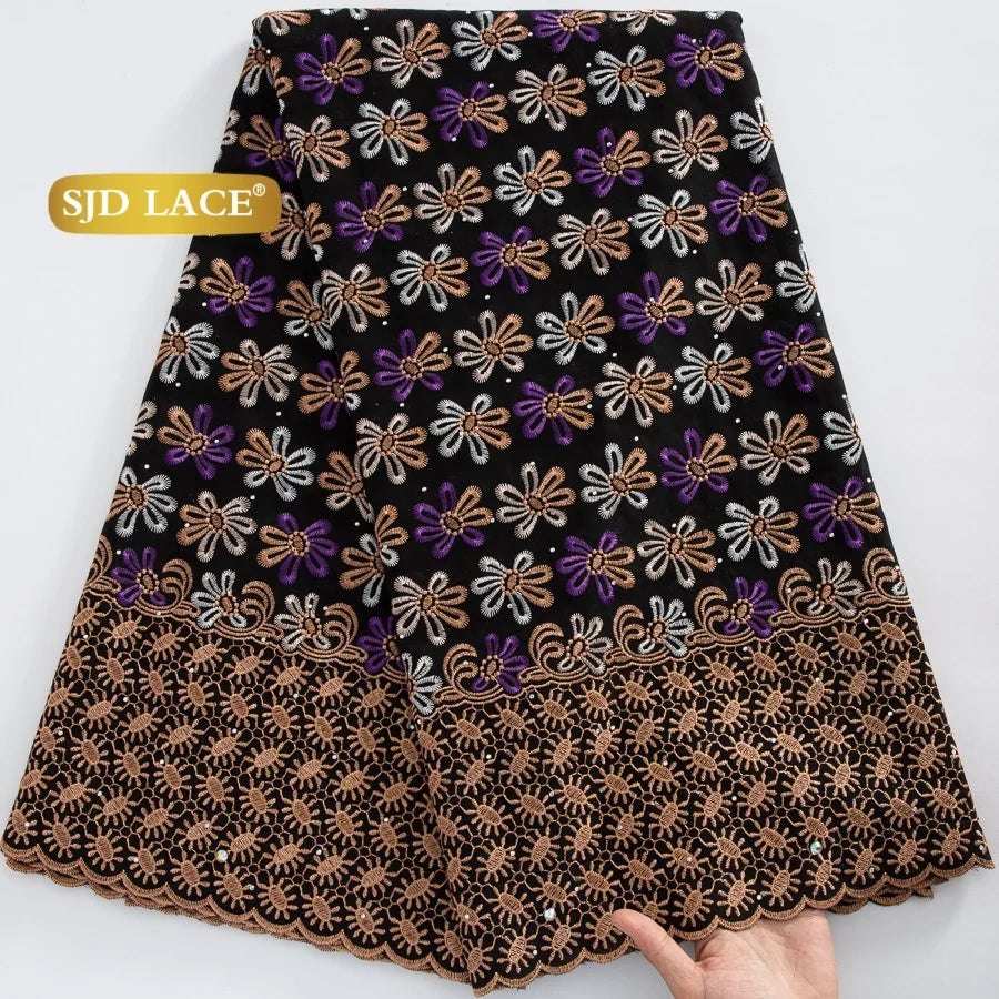 tissu dentelle multicolore brodé fleurs motifs géométriques translucides élégants occasionnels soirée mariage