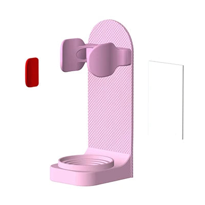 porte brosse dents mural adhésif moderne noir blanc rose minimaliste