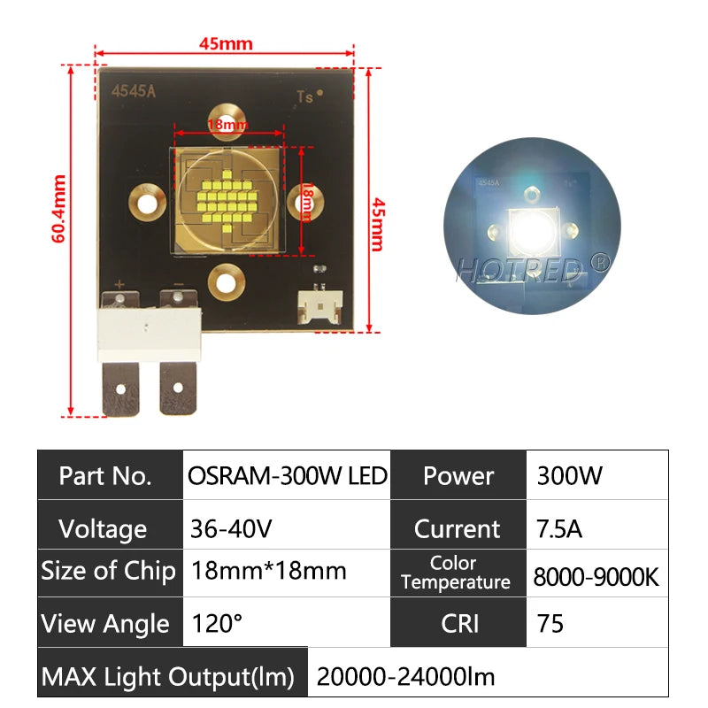éclairage scène led 150w 200w 300w 400w noir or haute précision conducteurs dorés clips
