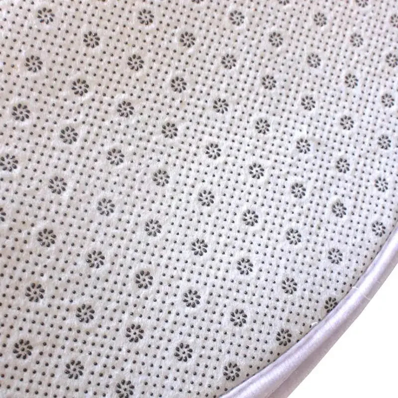 tapis rond personnalisable noir antidérapant imperméable intérieur extérieur 100cm 120cm